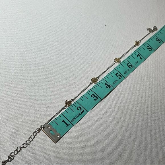 Lia Sophia silver and gold medallion ankle bracelet - Picture 5 of 6